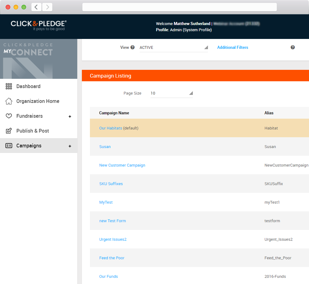 Create a new campaign or modify an existing one in Connect's Campaign menu.