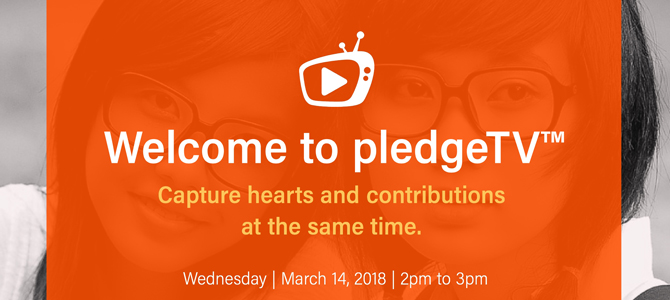Facebook Live: pledgeTV demo Wednesday, March 14 2018
