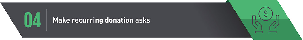 4. Make Recurring Donation Asks 4. Make Recurring Donation Asks
